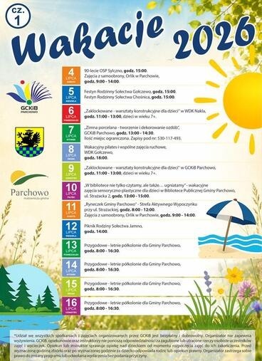 WAKACJE 2026 - LIPIEC Z GCKiB PARCHOWO cz.1