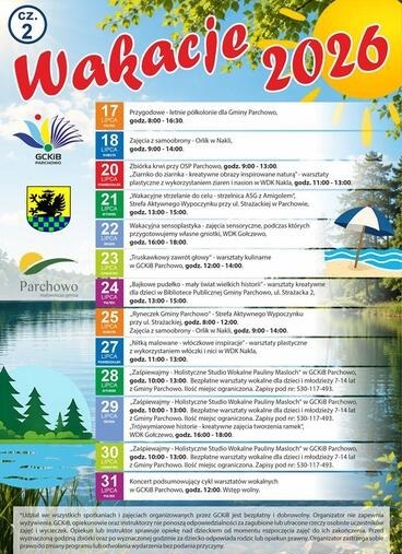 WAKACJE 2026 - LIPIEC Z GCKiB PARCHOWO cz.2