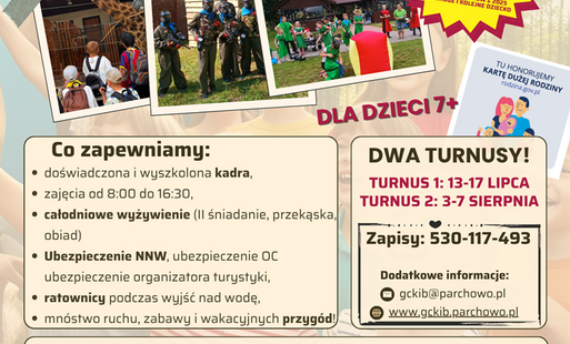 Zdjęcie do P&Oacute;ŁKOLONIE DLA MIESZKAŃC&Oacute;W GMINY PARCHOWO