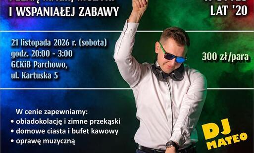 Zdjęcie do ZABAWA ANDRZEJKOWA W STYLU LAT `20 W GCKIB PARCHOWO